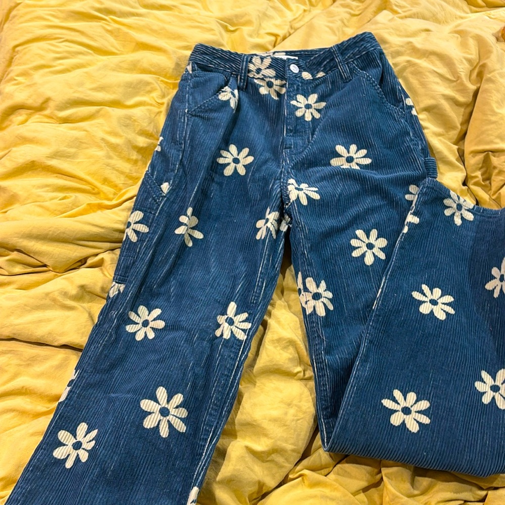 Pacsun flower corduroys